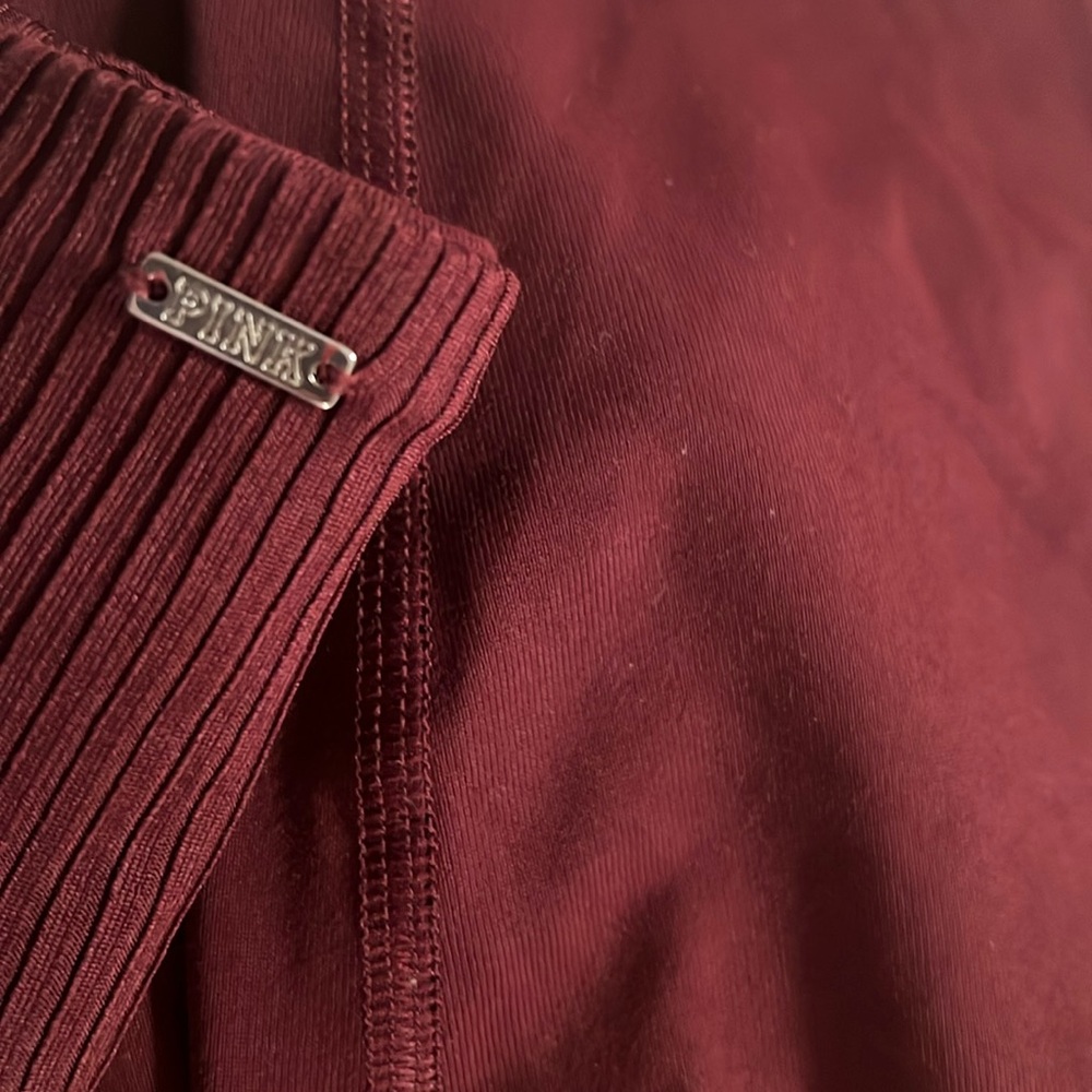 Maroon Colored Victorias Secret Ultimate PINK Leggings Dry-Fit Material…